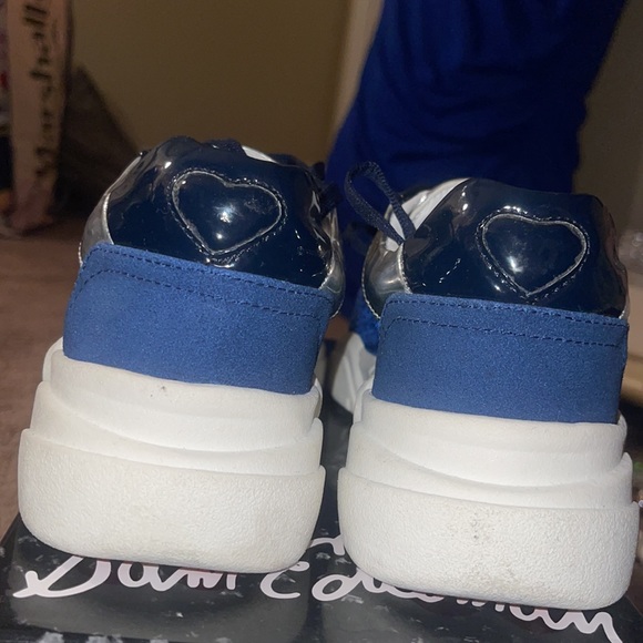 MOSCHINÓ SIZE EU 36 NEW SNEAKERS TENNIS SHOES ROYAL DEEP BLUE VELVET 💙 - Picture 4 of 10